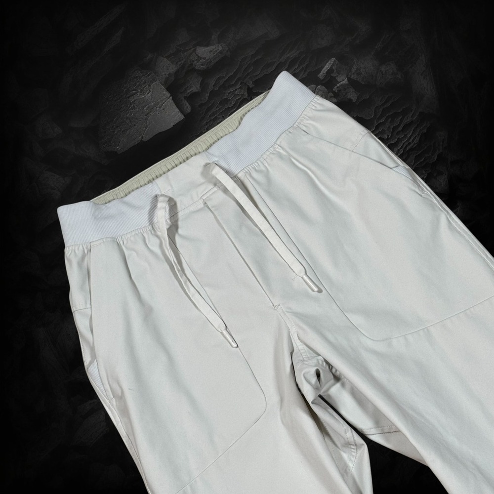 Lululemon ABC Jogger Pant Bone Off White Mens XS Drawstring Elastic Waist Pocket